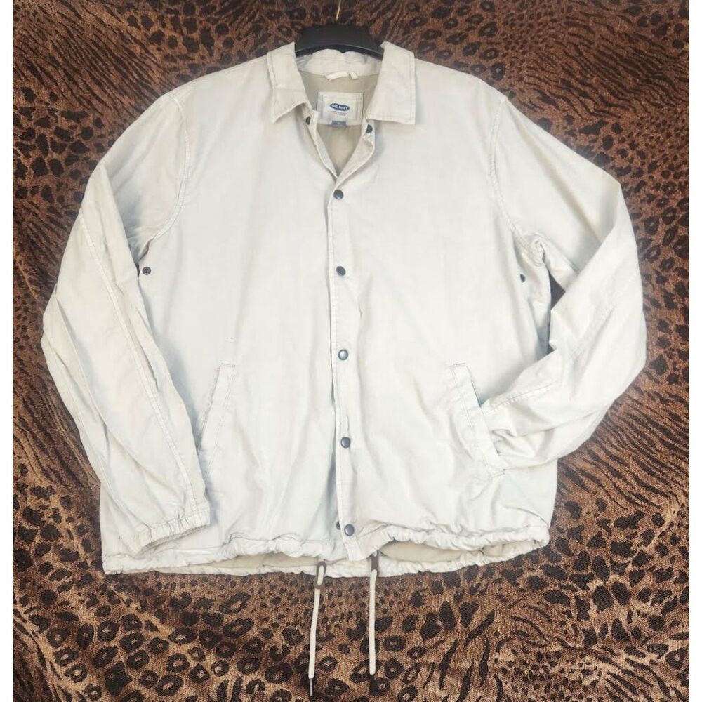 Old Navy Men's Beige Lined Jacket Size XLT  Gorpcore Golf Athleisure